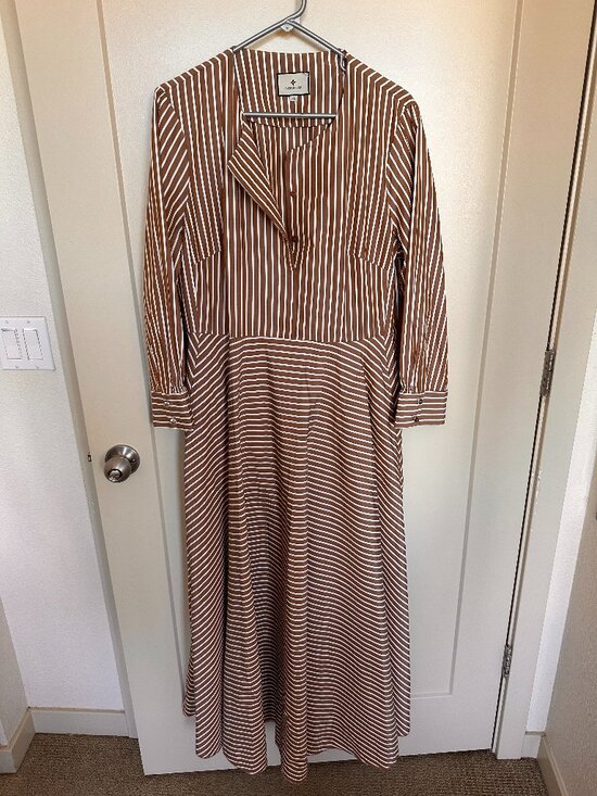 Tuckernuck Dresses & Skirts - Tuckernuck Brown Striped Dress XL